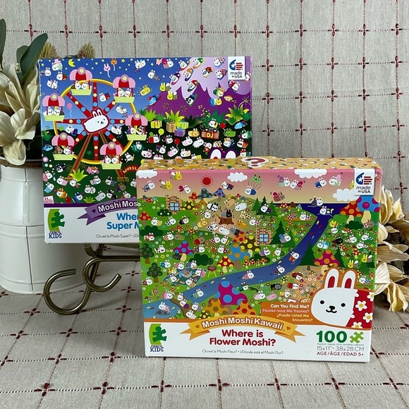 Moshi Moshi Kawaii Where is Flower Moshi? Where is Super Moshi? Jigsaw Puzzles - Picture 1 of 7